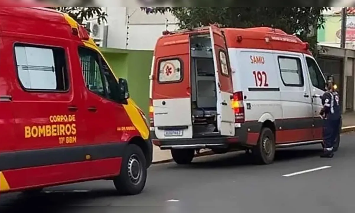 Acidente com motocicleta deixa mulher ferida no Centro de Ivaiporã
