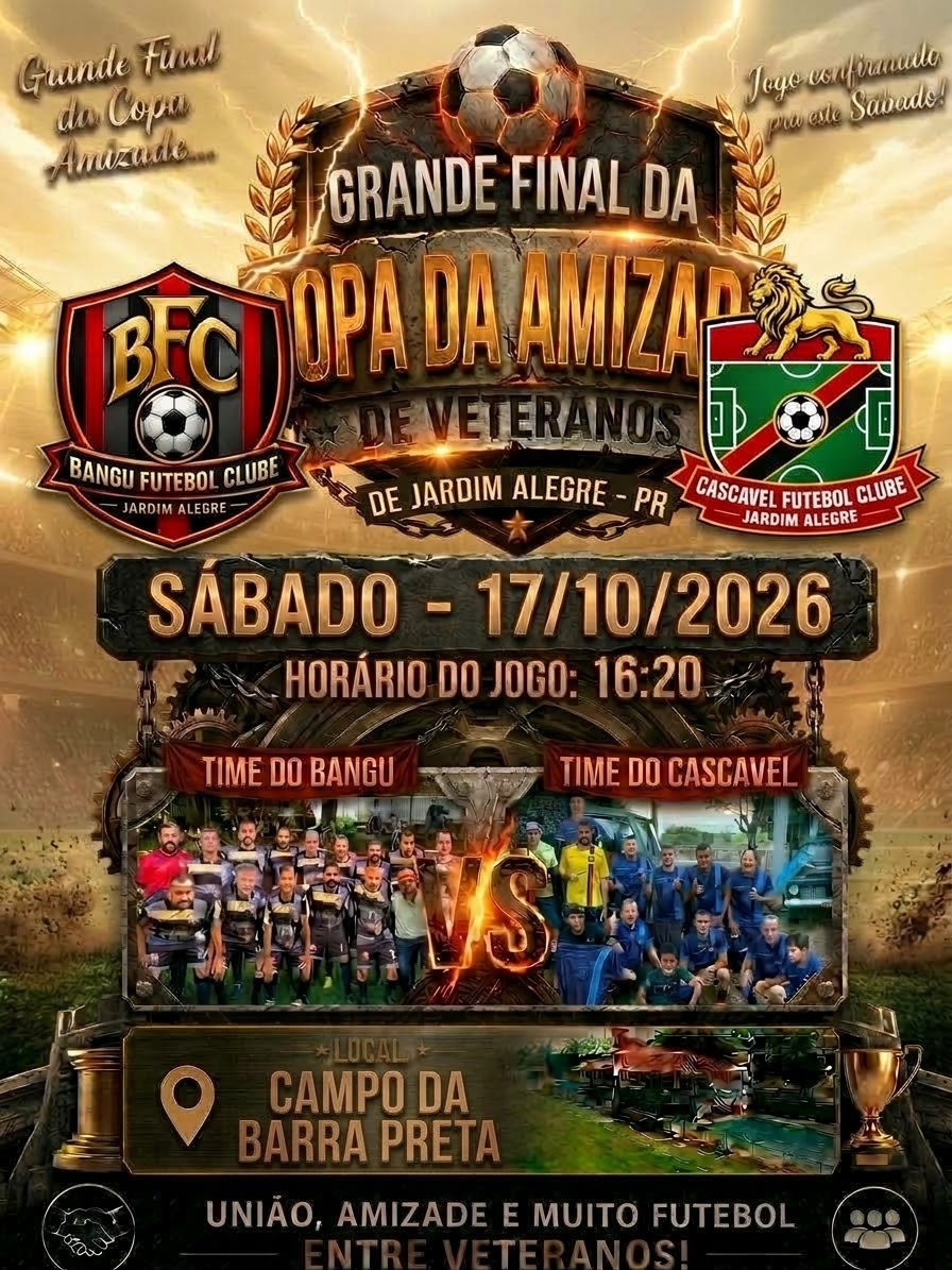 Grande Final da 1ª Copa da Amizade de Futebol Suíço Veterano Agita Jardim Alegre