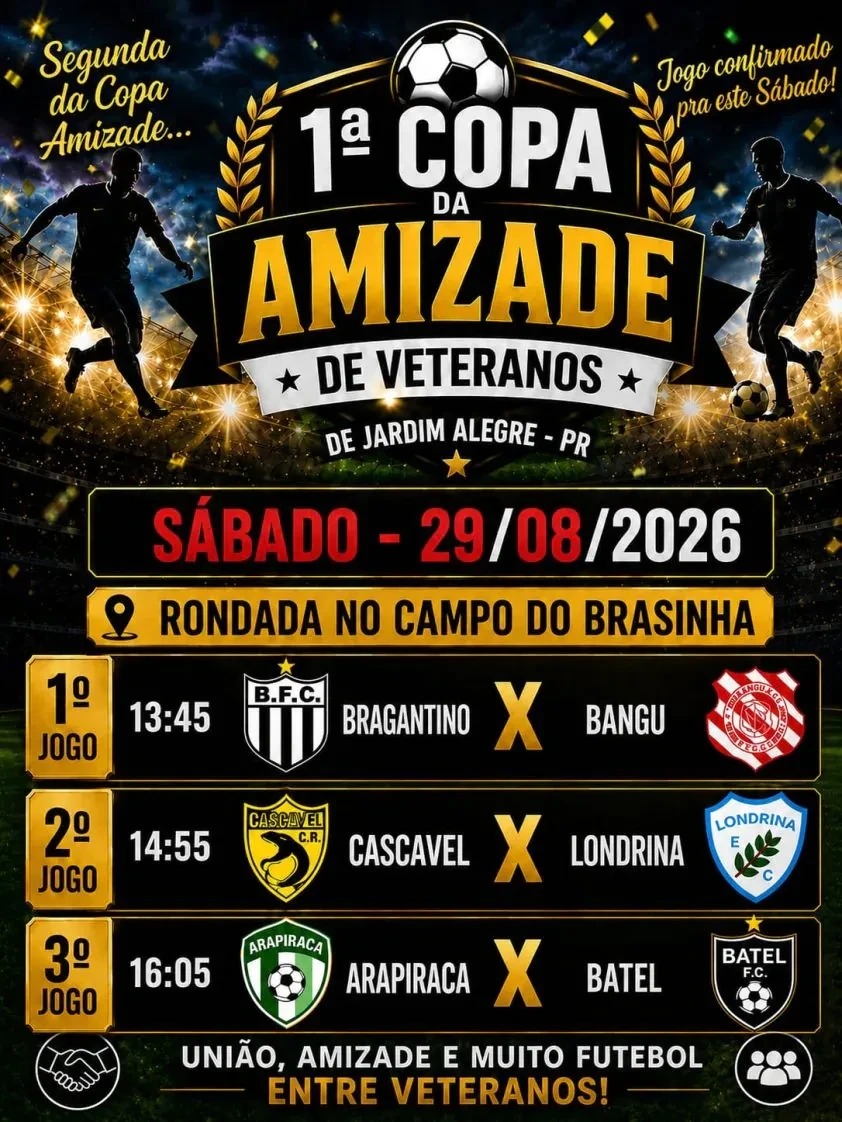 Copa da Amizade Veteranos de Jardim Alegre movimenta o bairro Brasinha