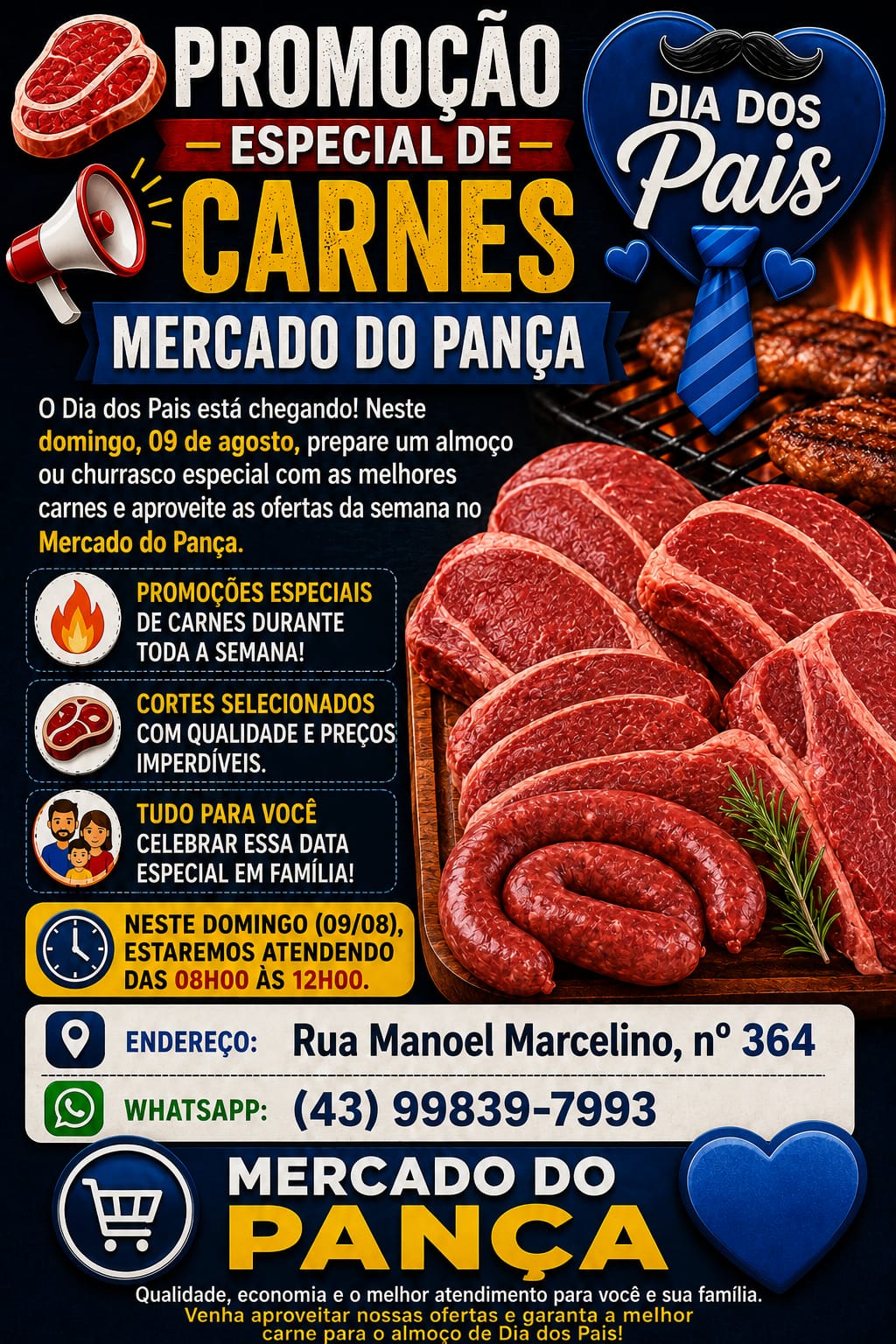 Supermercado do Pança prepara semana especial de ofertas para o Dia dos Pais